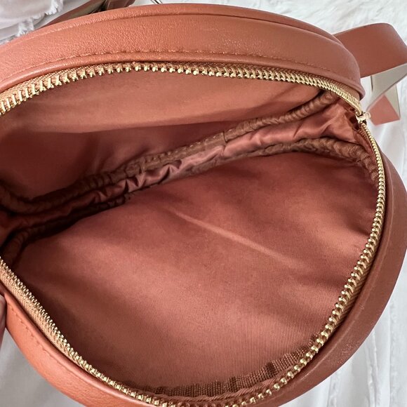 Torrid Cognac Faux Leather & Straw Round Belt Bag EUC (size 1) - Picture 6 of 7